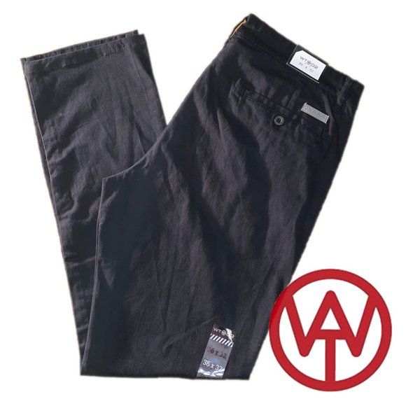 WT02 Other - WT02 Men's Stretch Twill Chino Pants, Jet Black